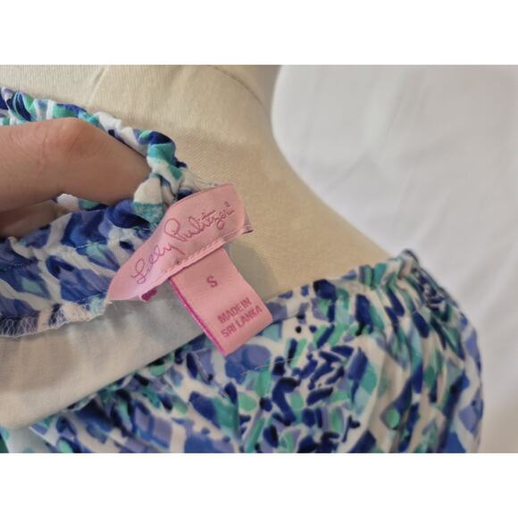 Lilly Pulitzer Pineapple Joy Nevie Off The Shoulder Shift Dress Small - Picture 10 of 10